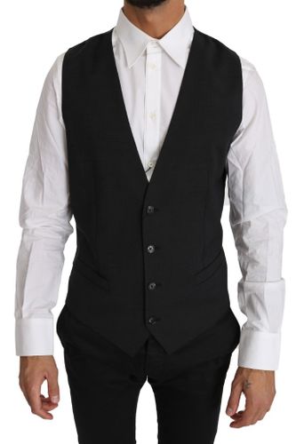 Solid 100% Wool Waistcoat Men's Vest - Dolce & Gabbana - Modalova