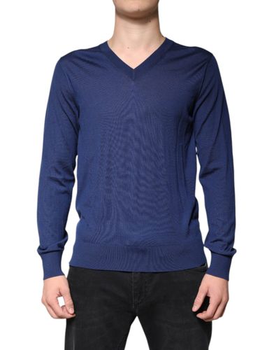 Cashmere V-neck Pullover Men's Sweater - Dolce & Gabbana - Modalova