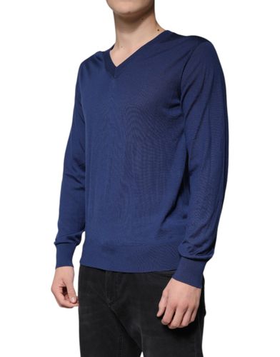 Cashmere V-neck Pullover Men's Sweater - Dolce & Gabbana - Modalova