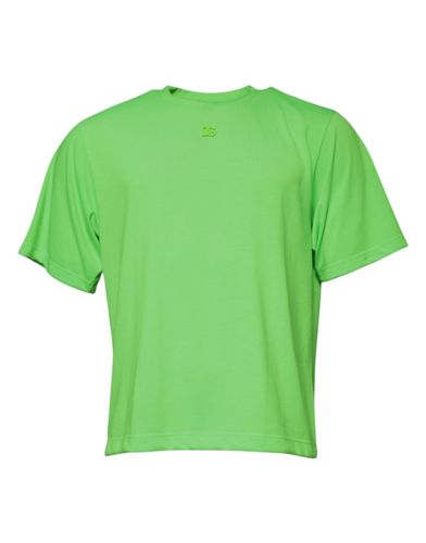Logo Polyester Crew Neck Men's T-shirt - Dolce & Gabbana - Modalova