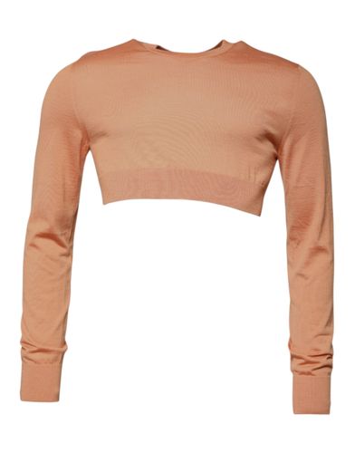 Wool Crewneck Pullover Cropped Men's Sweater - Dolce & Gabbana - Modalova