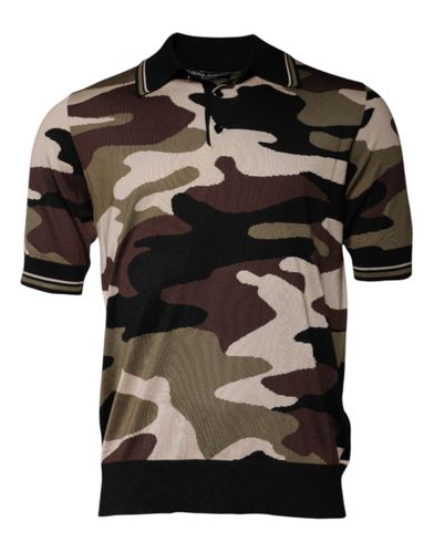 Camouflage Collared Polo Men's T-shirt (Pre-Owned) - Dolce & Gabbana - Modalova