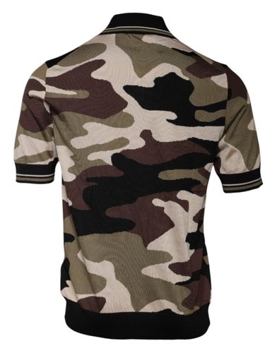Camouflage Collared Polo Men's T-shirt (Pre-Owned) - Dolce & Gabbana - Modalova