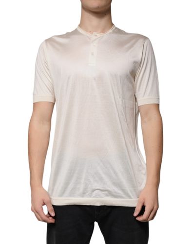 Silk Crew Neck Henley Men's T-shirt (Pre-Owned) - Dolce & Gabbana - Modalova