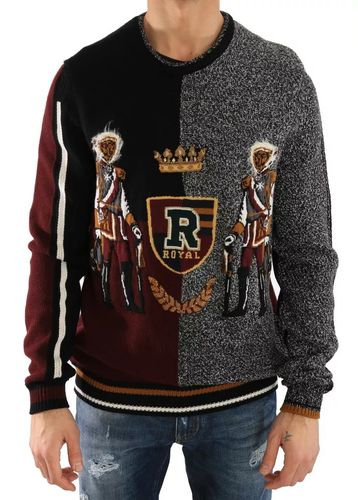 KING Knight Monkey Knitted Cashmere Wool Men's Sweater - Dolce & Gabbana - Modalova