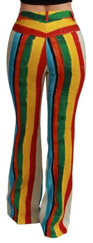 Flared Riga Pittorica Women's Pants - Dolce & Gabbana - Modalova