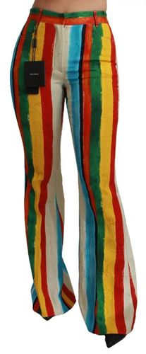 Flared Riga Pittorica Women's Pants - Dolce & Gabbana - Modalova
