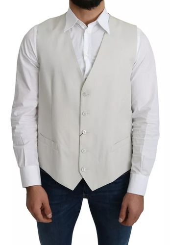 Off-White Cotton Silk Formal Coat Men's Vest (Pre-Owned) - Dolce & Gabbana - Modalova