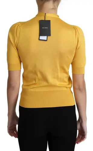 Silk Knit Pullover Ascot Collar Women's Top (Pre-Owned) - Dolce & Gabbana - Modalova