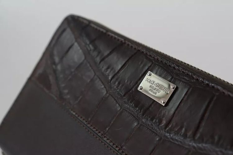 Exotic Leather Zip Around Continental Clutch Men's Wallet - Dolce & Gabbana - Modalova