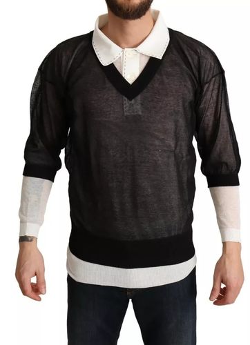 Black White Shirt One Piece Pullover Men's Sweater (Pre-Owned) - Dolce & Gabbana - Modalova