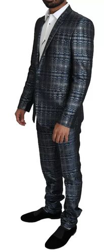 Silver Shiny 2 Piece Slim GOLD Men's Suit - Dolce & Gabbana - Modalova