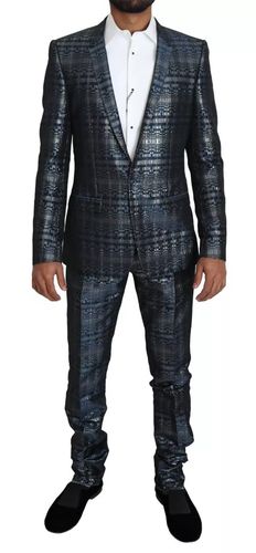 Silver Shiny 2 Piece Slim GOLD Men's Suit - Dolce & Gabbana - Modalova