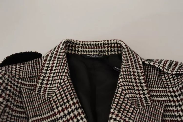 Check Plaid Long Trench Coat Men's Jacket - Dolce & Gabbana - Modalova