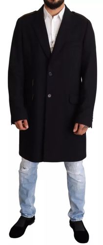 Trench Coat Long Wool Stretch Men's Jacket - Dolce & Gabbana - Modalova