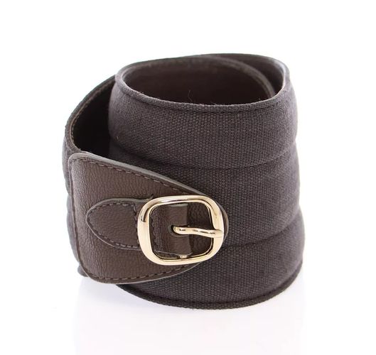D&G Leather Linnen Logo Women's Belt - Dolce & Gabbana - Modalova
