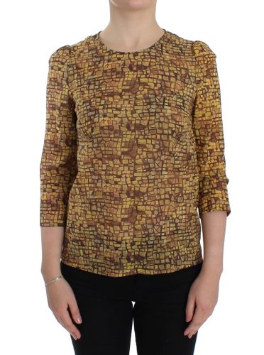 Mosaic Print Silk Blouse Women's T-shirt - Dolce & Gabbana - Modalova