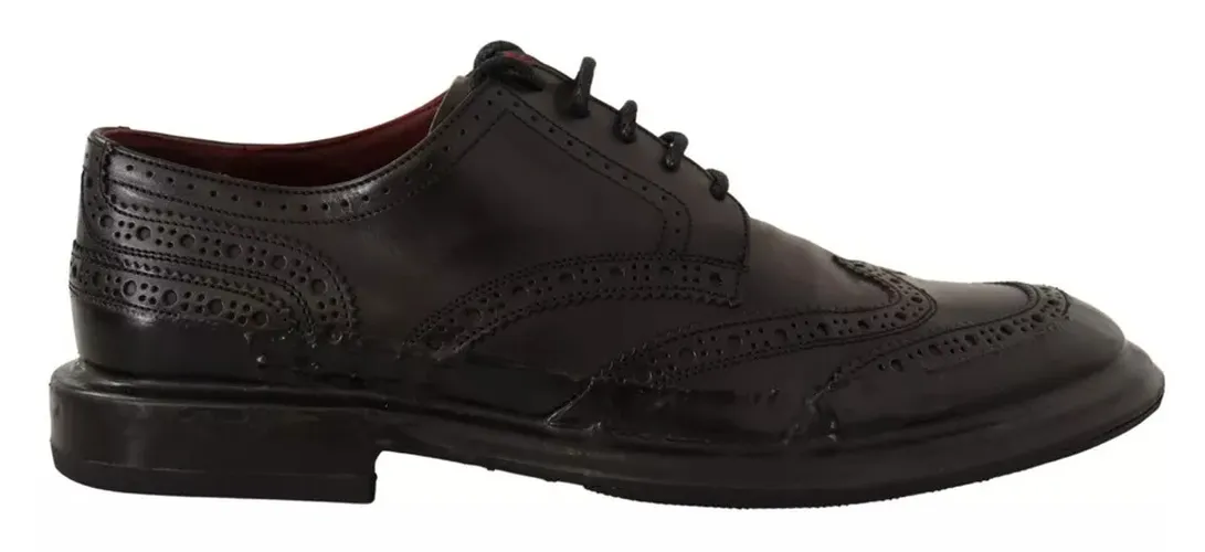 Perforated Leather Lace Up Derby Men's Shoes (Pre-Owned) - Dolce & Gabbana - Modalova