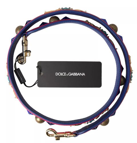 Pink Exotic Leather Studded Shoulder Women's Strap - Dolce & Gabbana - Modalova