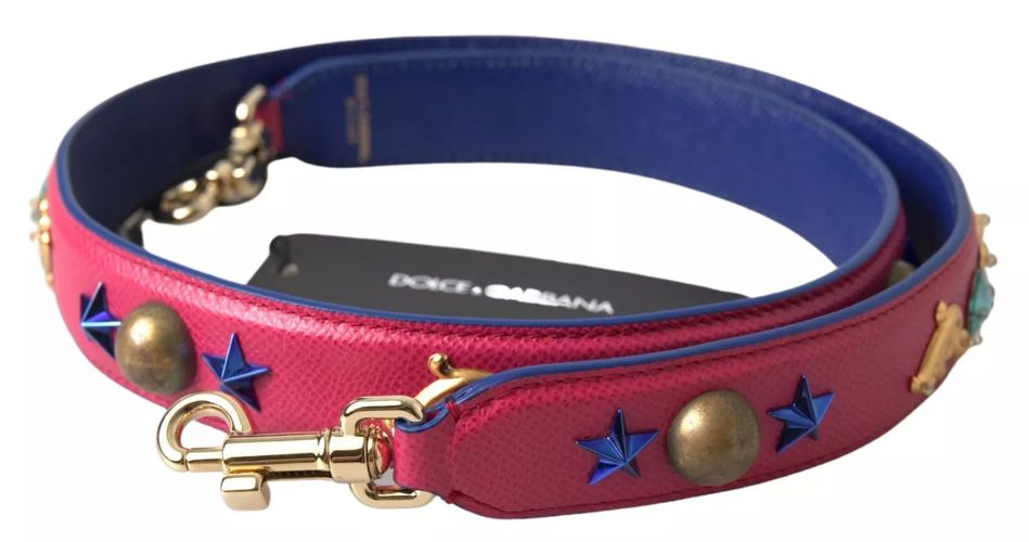 Pink Exotic Leather Studded Shoulder Women's Strap - Dolce & Gabbana - Modalova
