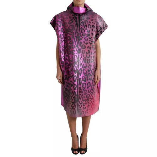 Leopard Print Polyester Shift Midi Women's Dress (Pre-Owned) - Dolce & Gabbana - Modalova