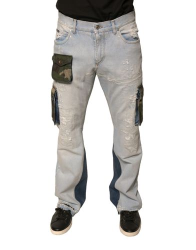 Cotton Cargo Straight Denim Men's Jeans - Dolce & Gabbana - Modalova