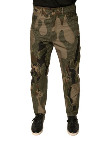 Camouflage Cotton Men's Pants - Dolce & Gabbana - Modalova