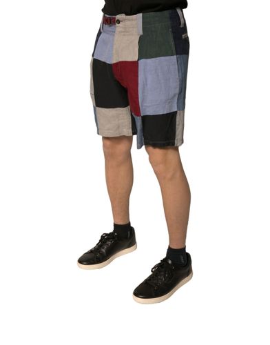 Patchwork Linen Men Chino Men's Shorts (Pre-Owned) - Dolce & Gabbana - Modalova