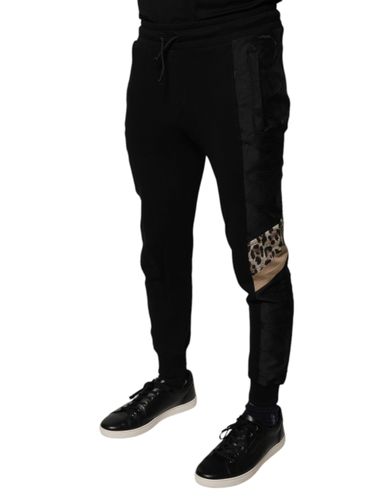 Leopard Slim Fit Jogger Men's Pants - Dolce & Gabbana - Modalova