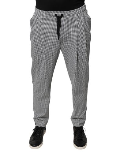 Black White Houndstooth Skinny Dress Men's Pants - Dolce & Gabbana - Modalova