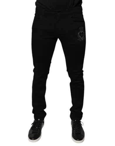 DG Crown Logo Cotton Skinny Denim Men's Jeans - Dolce & Gabbana - Modalova