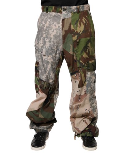 Patchwork Camouflage Cargo Men's Pants - Dolce & Gabbana - Modalova