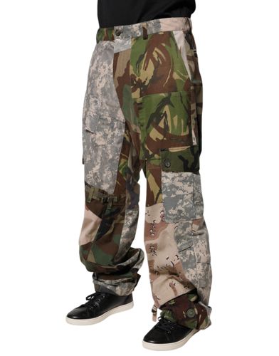Patchwork Camouflage Cargo Men's Pants - Dolce & Gabbana - Modalova