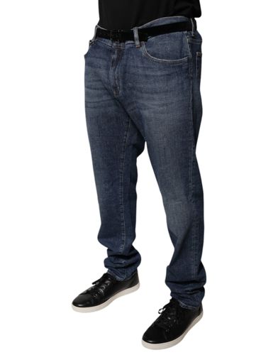 Dark Cotton Logo Skinny Denim Men's Jeans - Dolce & Gabbana - Modalova