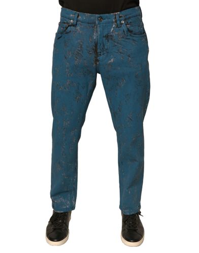 Logo Cotton Stretch Skinny Denim Men's Jeans - Dolce & Gabbana - Modalova