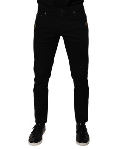 Black Crown White Lining Skinny Denim Men's Jeans - Dolce & Gabbana - Modalova