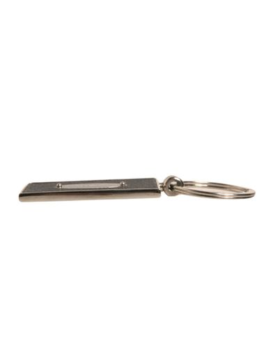 Leather Logo Metal Ring Keychain Men's Keyring - Dolce & Gabbana - Modalova