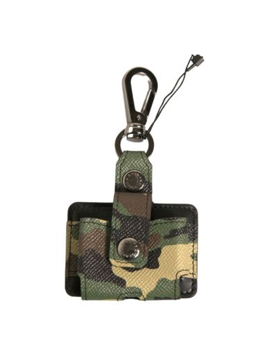 Camouflage Leather Metal Airpods Men's Case - Dolce & Gabbana - Modalova