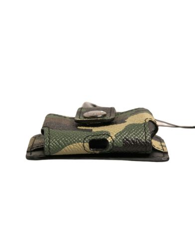 Camouflage Leather Metal Airpods Men's Case - Dolce & Gabbana - Modalova