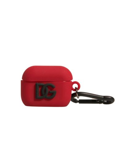 Silicone Rubber Logo Embossed Airpods Case - Dolce & Gabbana - Modalova