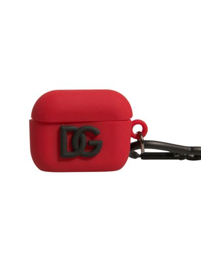 Silicone Rubber Logo Embossed Airpods Case - Dolce & Gabbana - Modalova