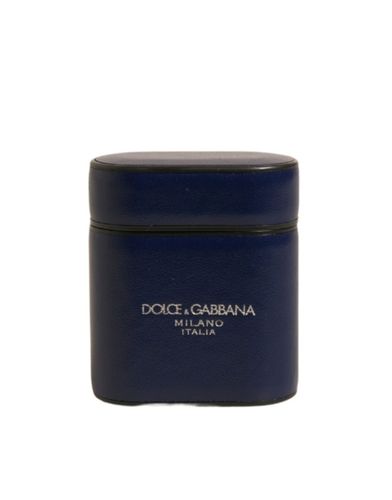 Leather Logo Print Flip Holder Airpods Case - Dolce & Gabbana - Modalova