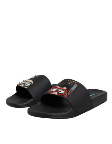 Divers Leather Flats Slides Sandals Beachwear Men's Shoes - Dolce & Gabbana - Modalova