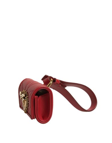 Black Leather Devotion Heart Strap Airpod Women's Case - Dolce & Gabbana - Modalova