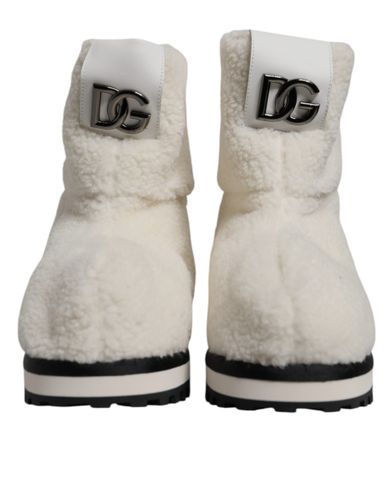 Plush Logo Padded Mid Calf Boots Men's Shoes - Dolce & Gabbana - Modalova