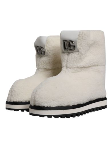 Plush Logo Padded Mid Calf Boots Men's Shoes - Dolce & Gabbana - Modalova