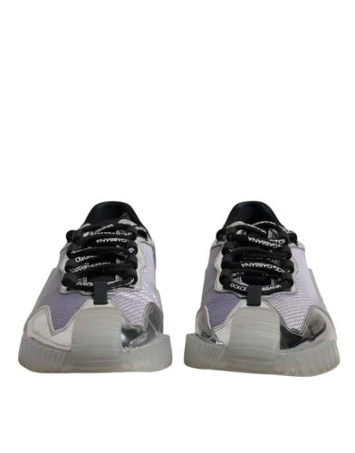 Silver Black Nylon NS1 Low Top Sneakers Men's Shoes (Pre-Owned) - Dolce & Gabbana - Modalova