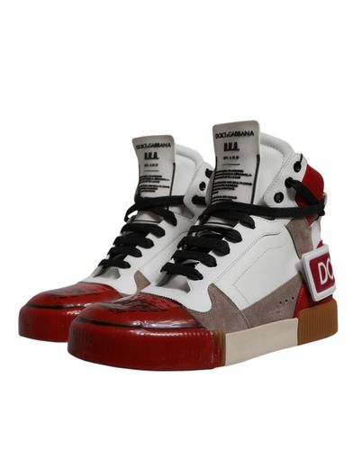 Leather High Top Sneakers Men's Shoes - Dolce & Gabbana - Modalova