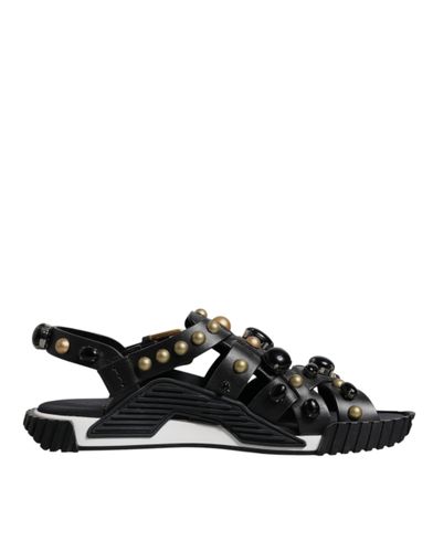 Leather Studded Slides Sandals Men's Shoes - Dolce & Gabbana - Modalova