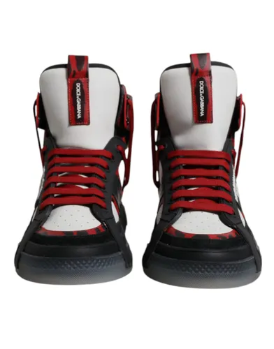 Leather High Top Sneakers Men's Shoes - Dolce & Gabbana - Modalova